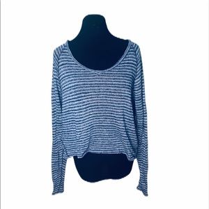 Striped cropped blue wool sweater Size medium